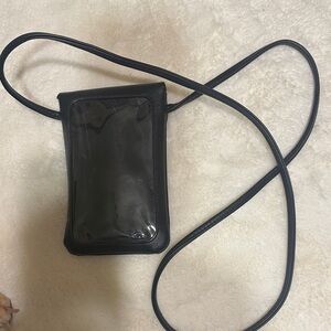 Black Clear-Front Crossbody Phone Bag - Unbranded
